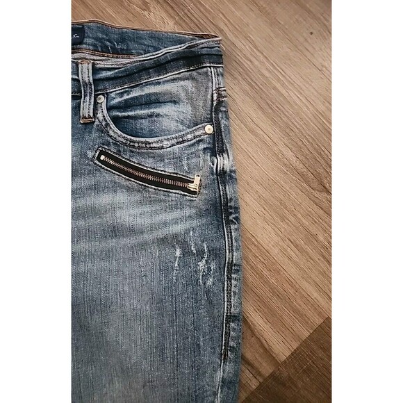 Rock And Republic Kendall Cropped Jeans 10 Women’s Medium Wash Distressed - Picture 5 of 10